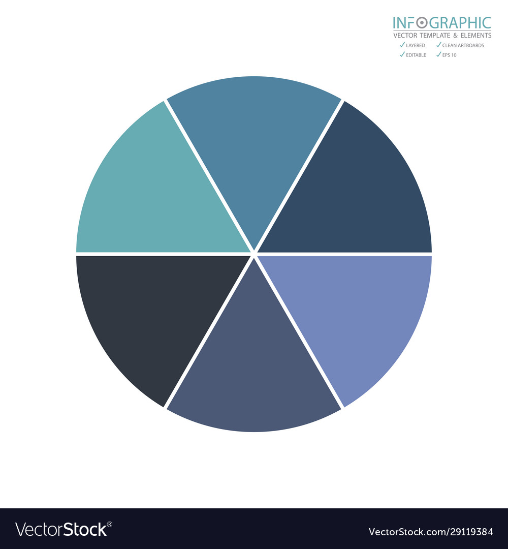 Abstract element infographics 6 step design