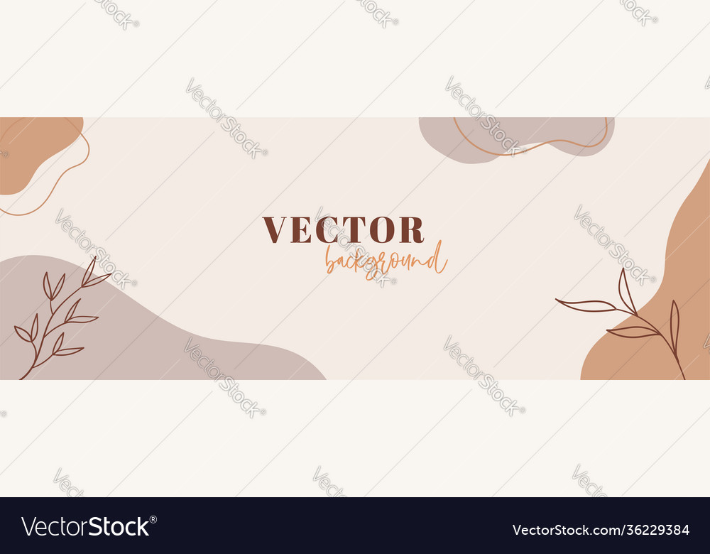 Abstract organic long banner template Royalty Free Vector