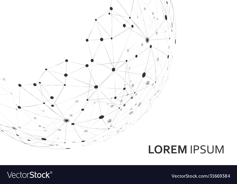 Abstract polygonal geometric shape with connection vector image Abstract polygonal geometric shape with connection