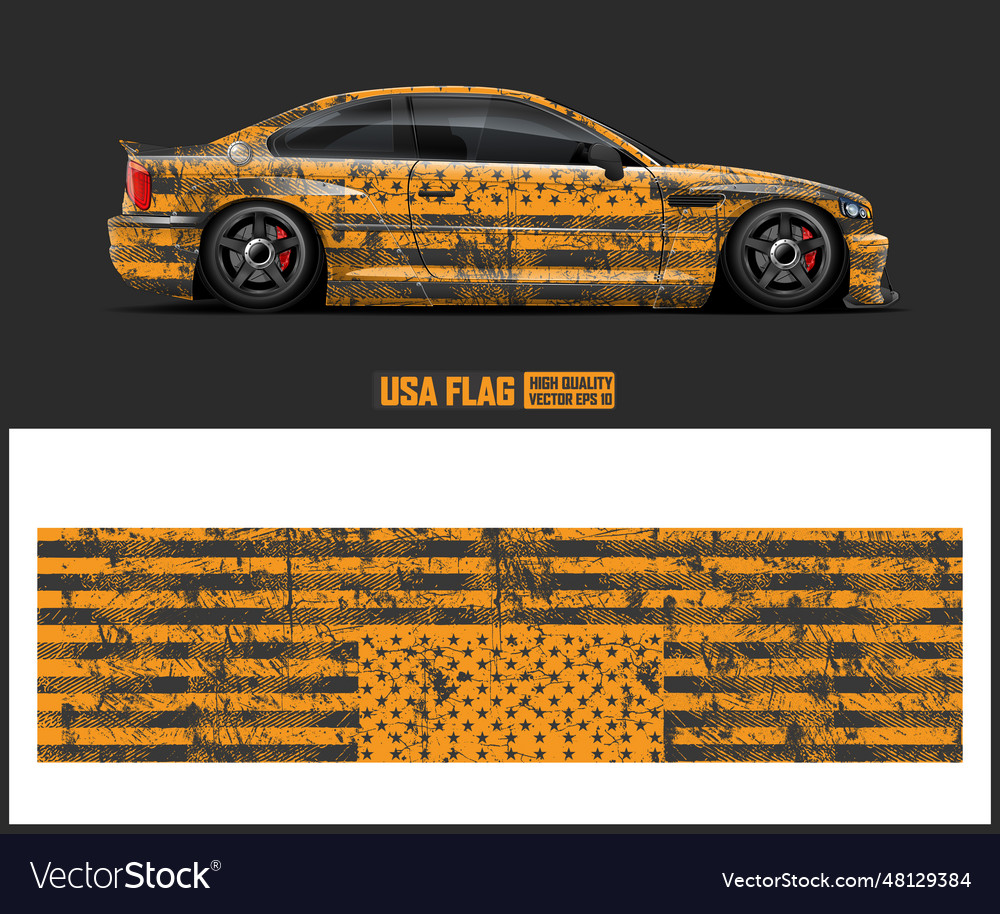 American Flag Truck Wrap