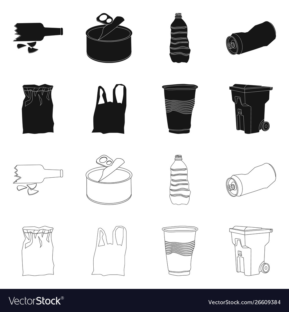 Design refuse and junk icon collection