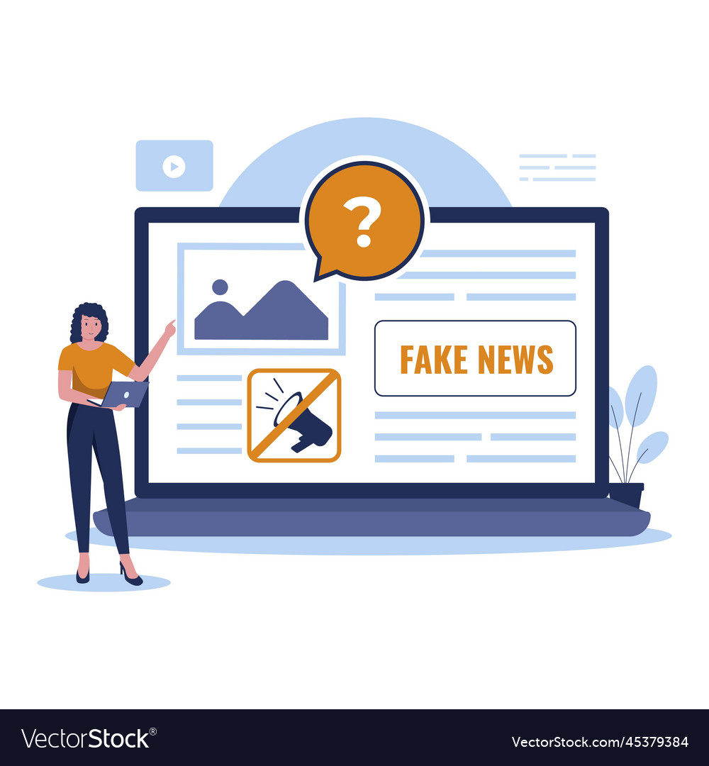 Fake News Concept Royalty Free Vector Image Vectorstock Fake News Concept Royalty Free Vector Image Vectorstock