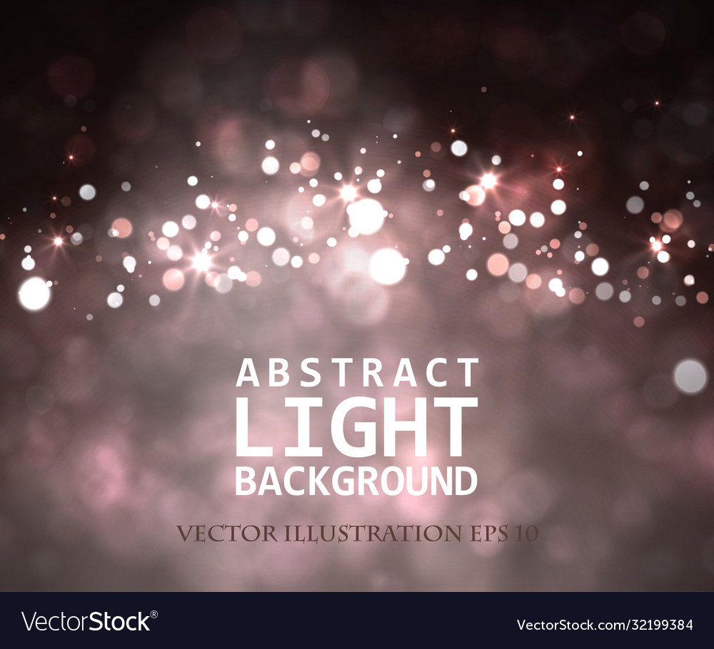 Festive light background with bokeh and stars vector image Festive light background with bokeh and stars