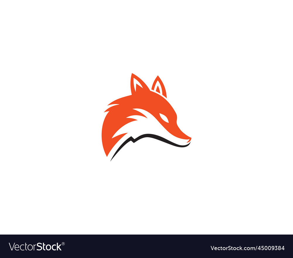 Fox and wolf face sign logo