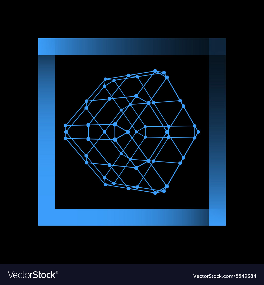 Mesh polygonal background scope of lines and dots