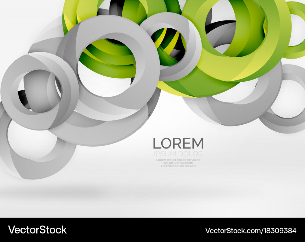 Modern 3d ring abstract background Royalty Free Vector Image