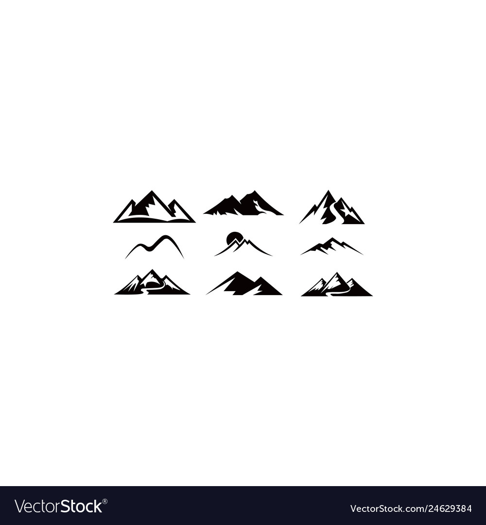 Berg Silhouette Sammlung