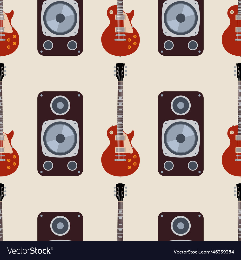 Music seamless pattern color background vector image Music seamless pattern color background