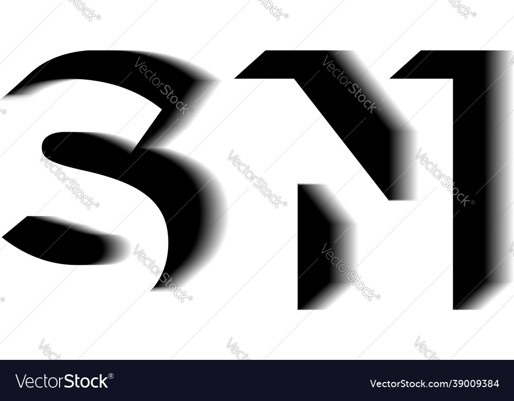 Sn monogram shadow shape style