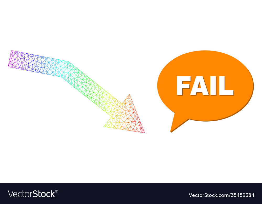 Spectrum network gradient fail trend icon vector image Spectrum network gradient fail trend icon