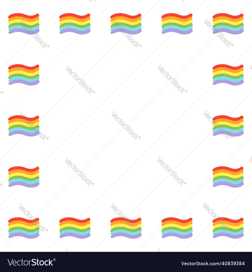 Square seamless pattern border