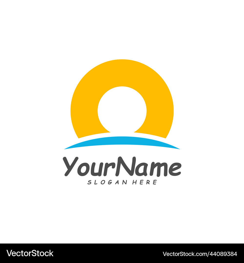 Sun logo design template creative Royalty Free Vector Image