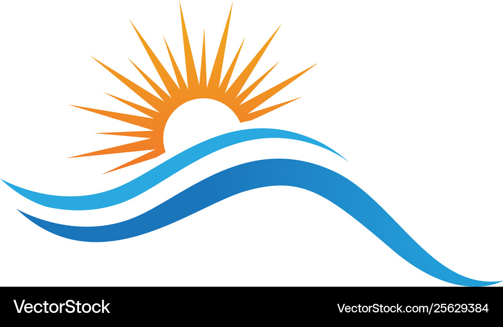 Sun logo generic icon template Royalty Free Vector Image