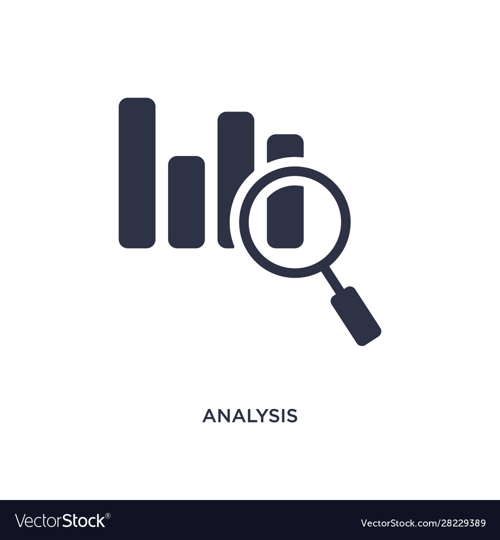 Analysis icon on white background simple element