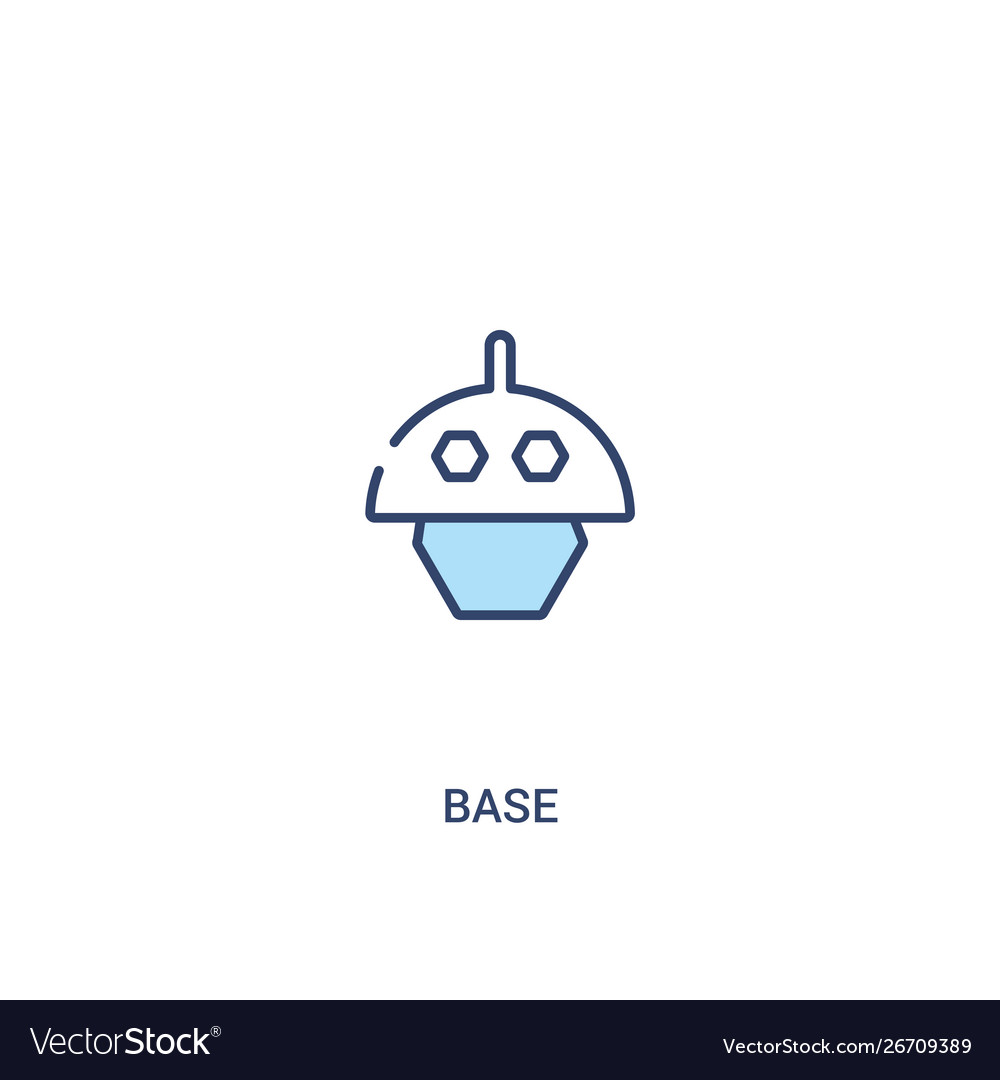 Base concept 2 colored icon simple line element vector image Base concept 2 colored icon simple line element