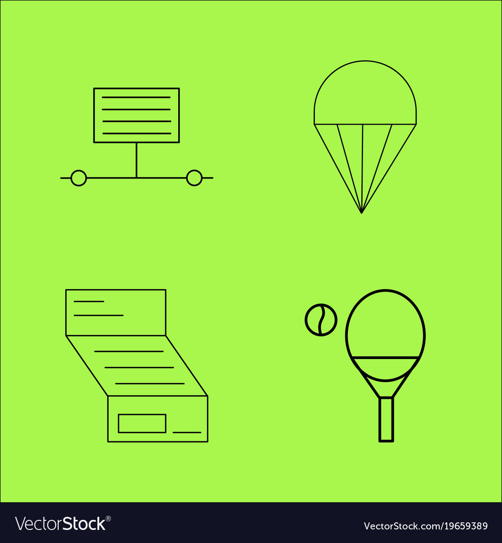 Basic content simple linear outline icon set