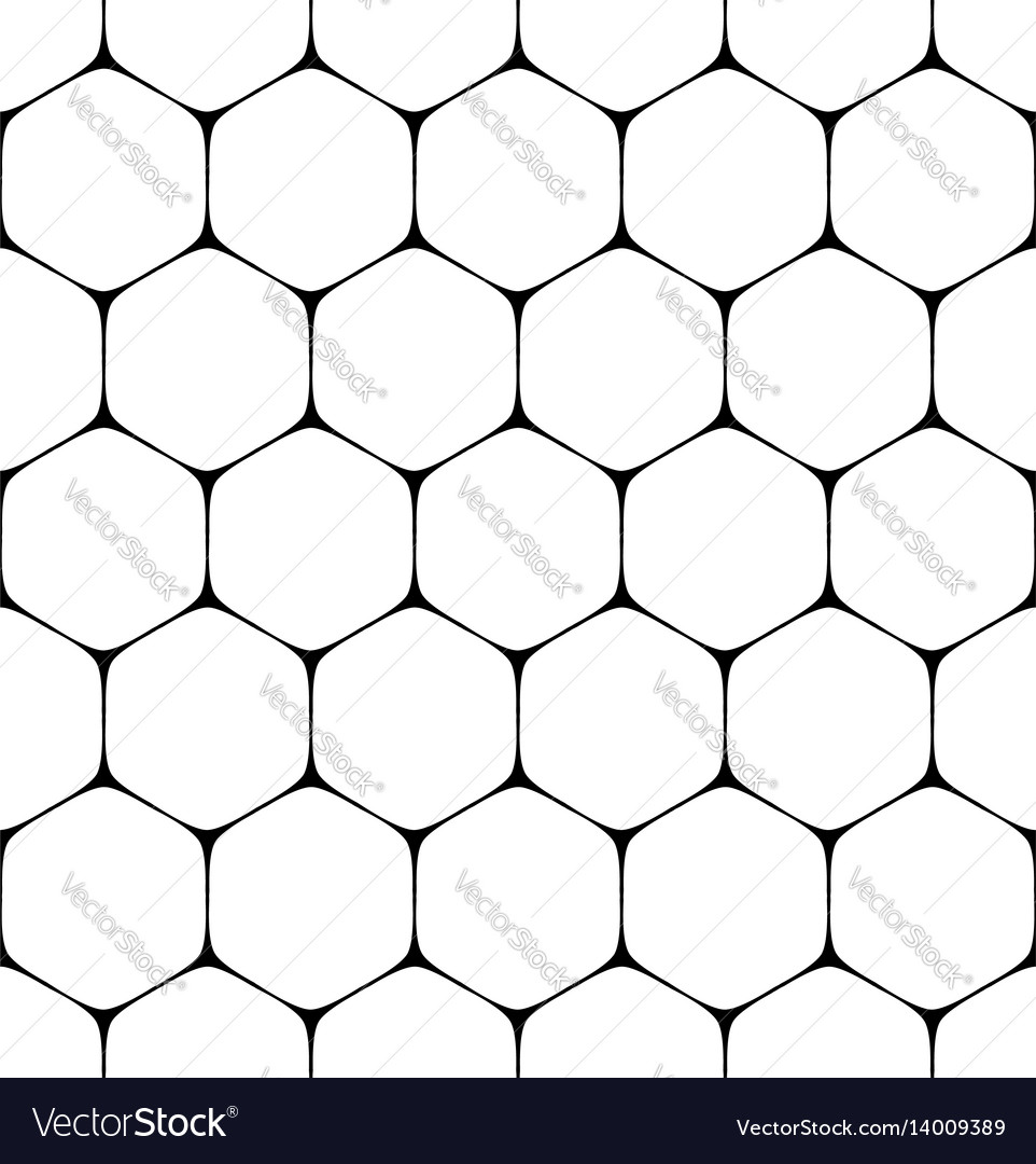 Black and White Hexagon Pattern