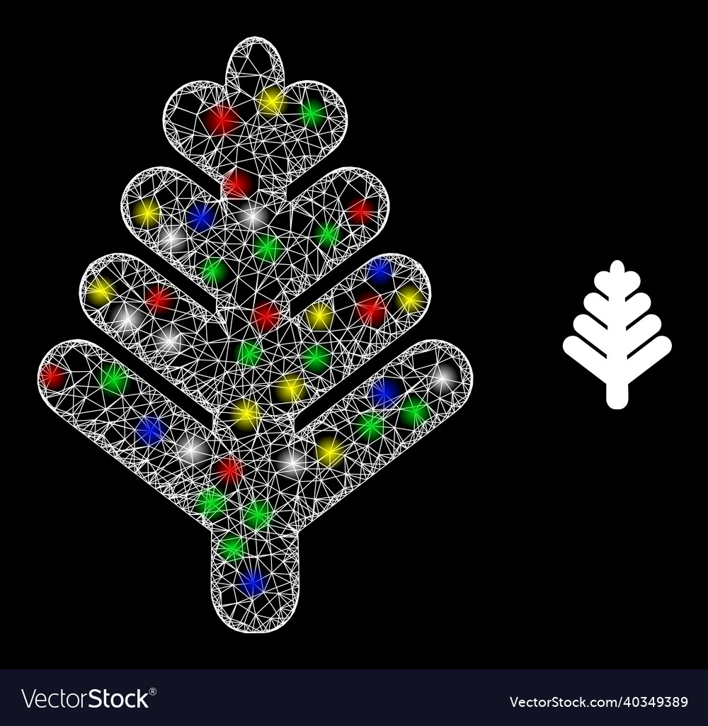 Bright irregular net forest tree icon vector image Bright irregular net forest tree icon