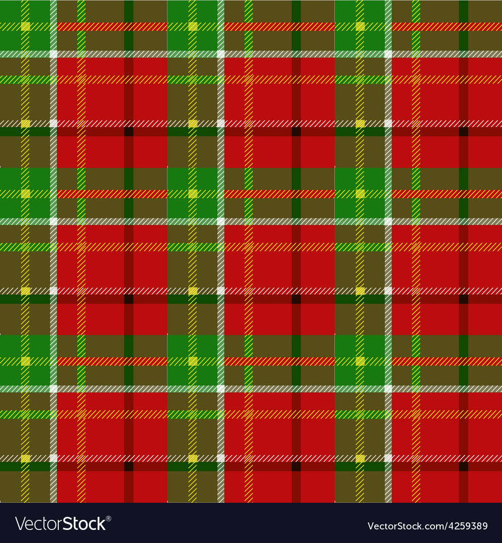 Christmas Squared Seamless Tartan Fabric Vector Image