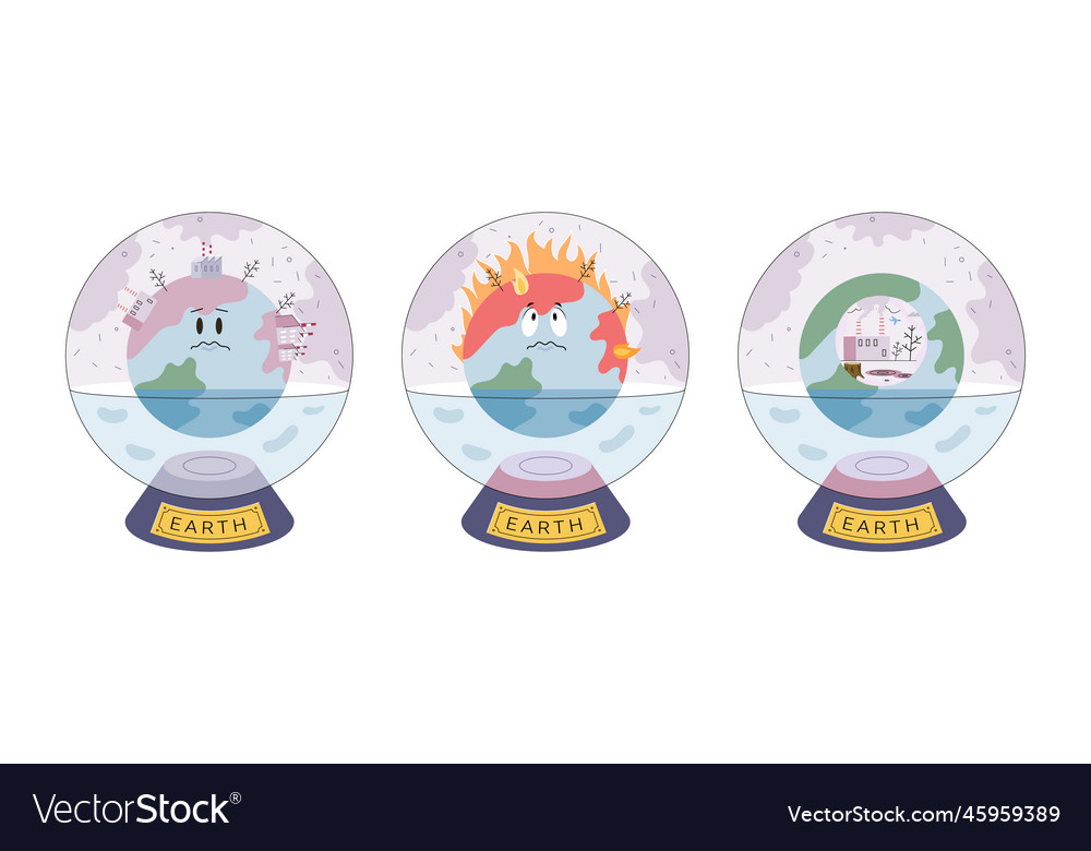 Climate change concept global warming metaphor Vector Image