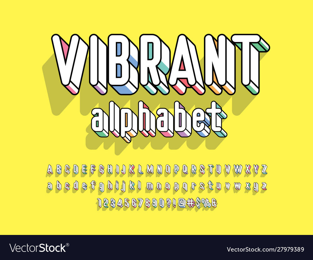 colour-font-royalty-free-vector-image-vectorstock