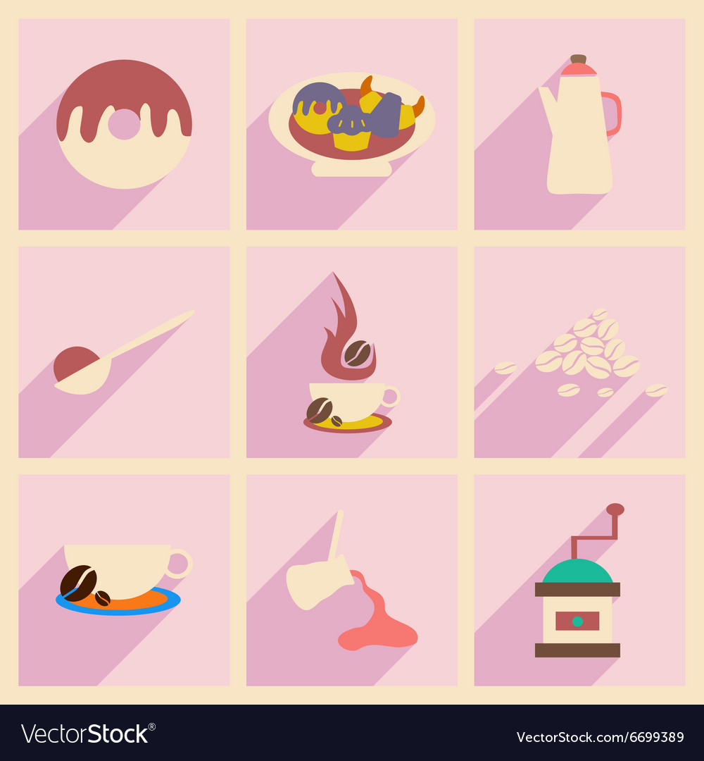 Flat with shadow concept and mobile application