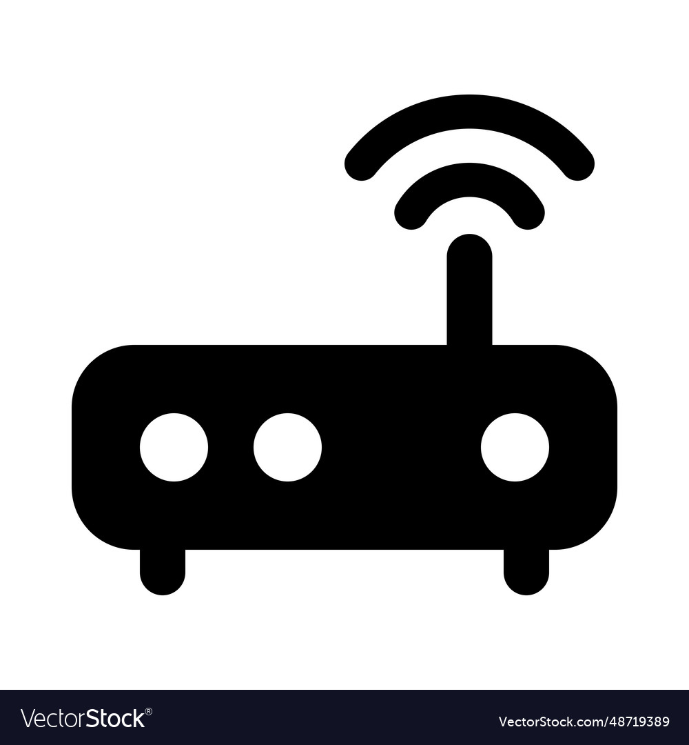 Internet router with basic signal strength antenna