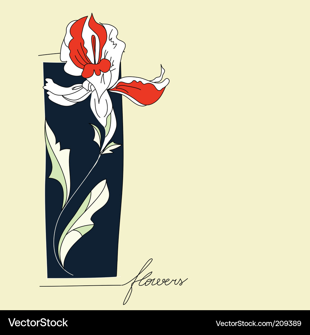 Iris flower Royalty Free Vector Image - VectorStock