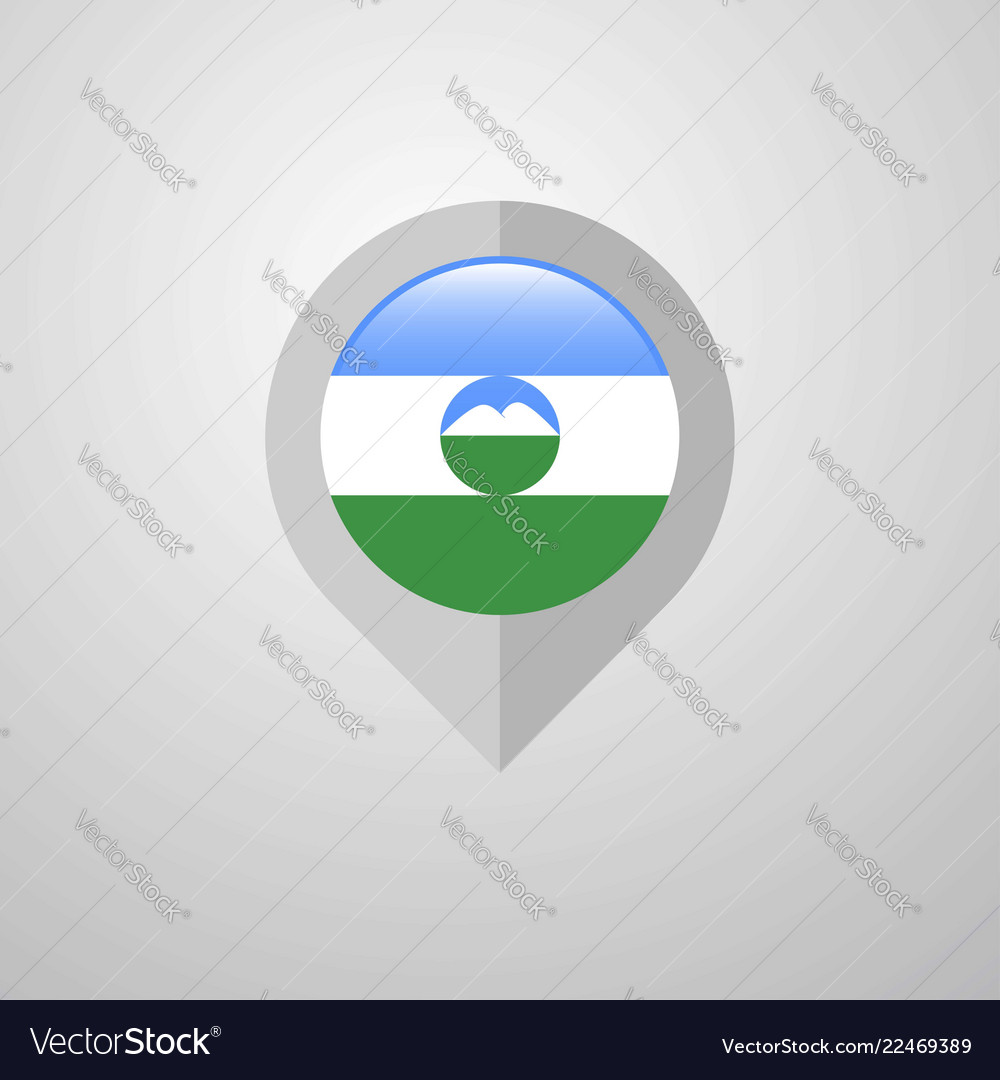 Map navigation pointer with kabardino balkaria