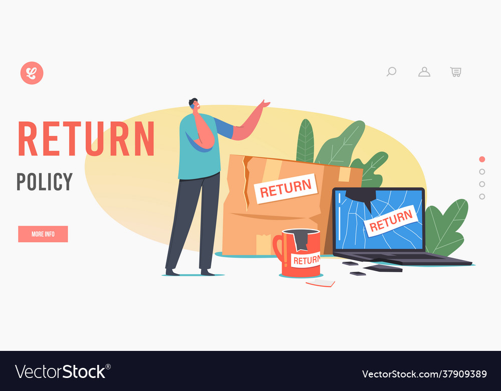 Return policy landing page template dissatisfied