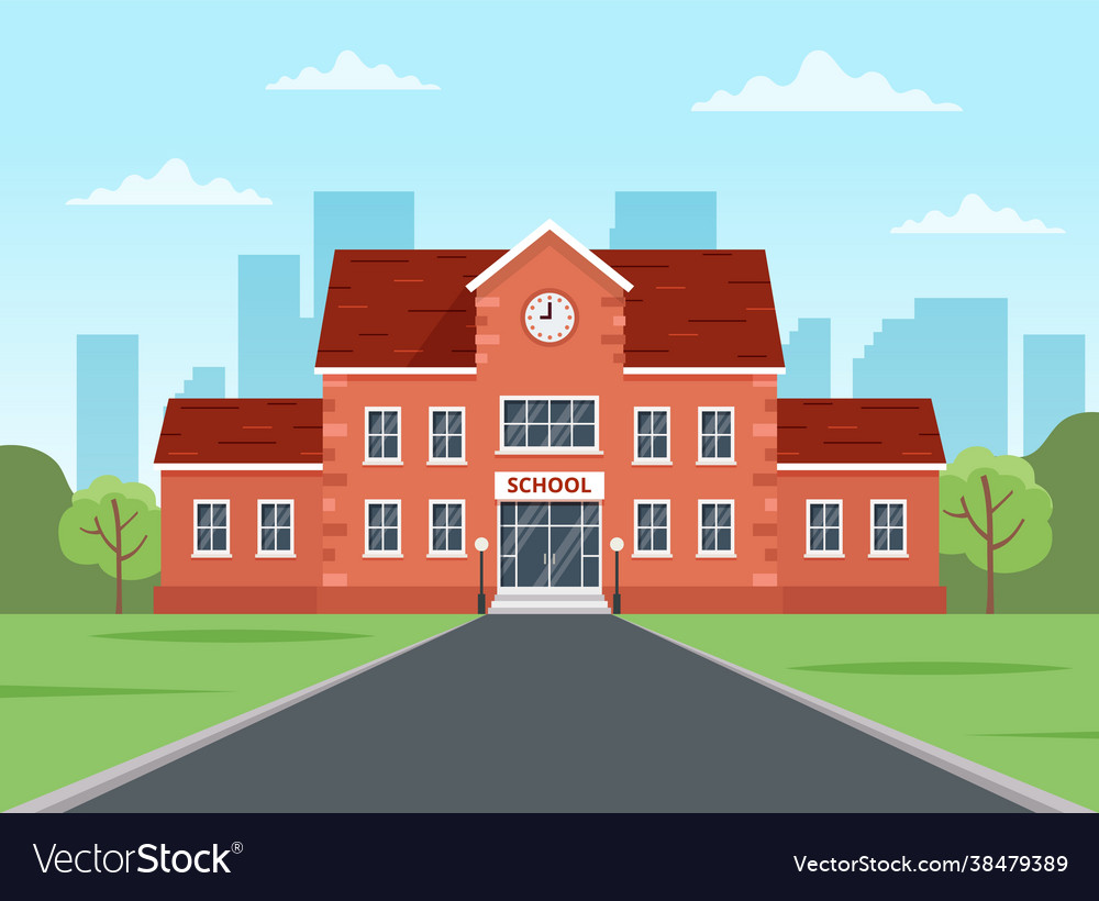 School building back to concept cute Royalty Free Vector