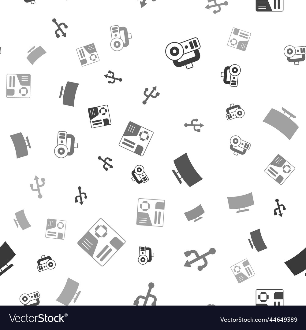 Set web camera usb computer monitor screen vector image Set web camera usb computer monitor screen