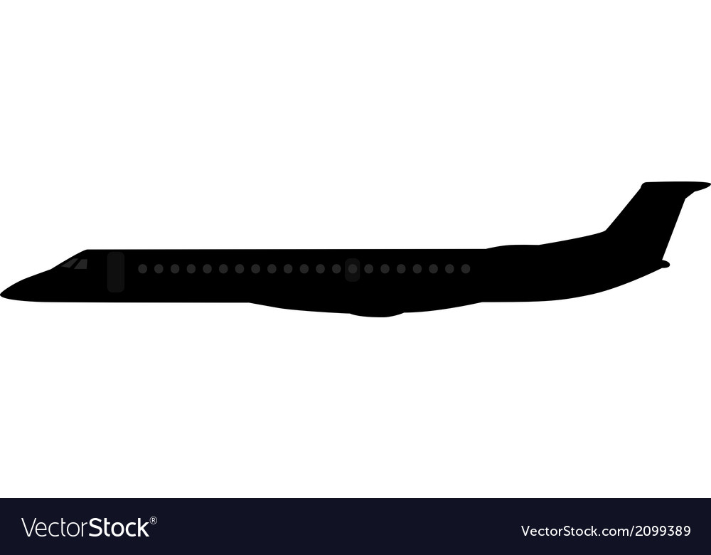 Single small aircraft silhouette 2