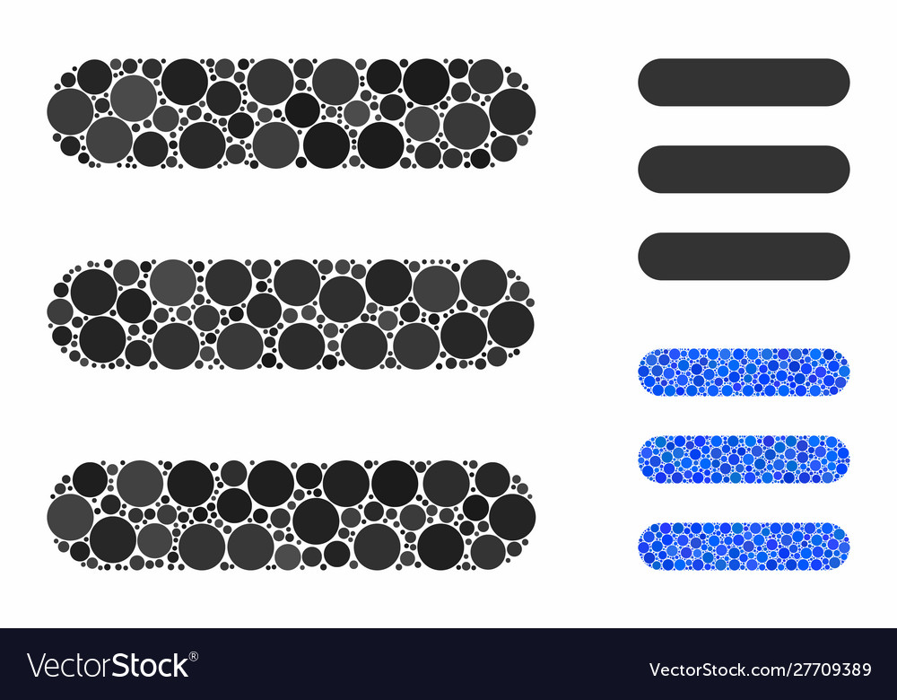 Stack composition icon circle dots