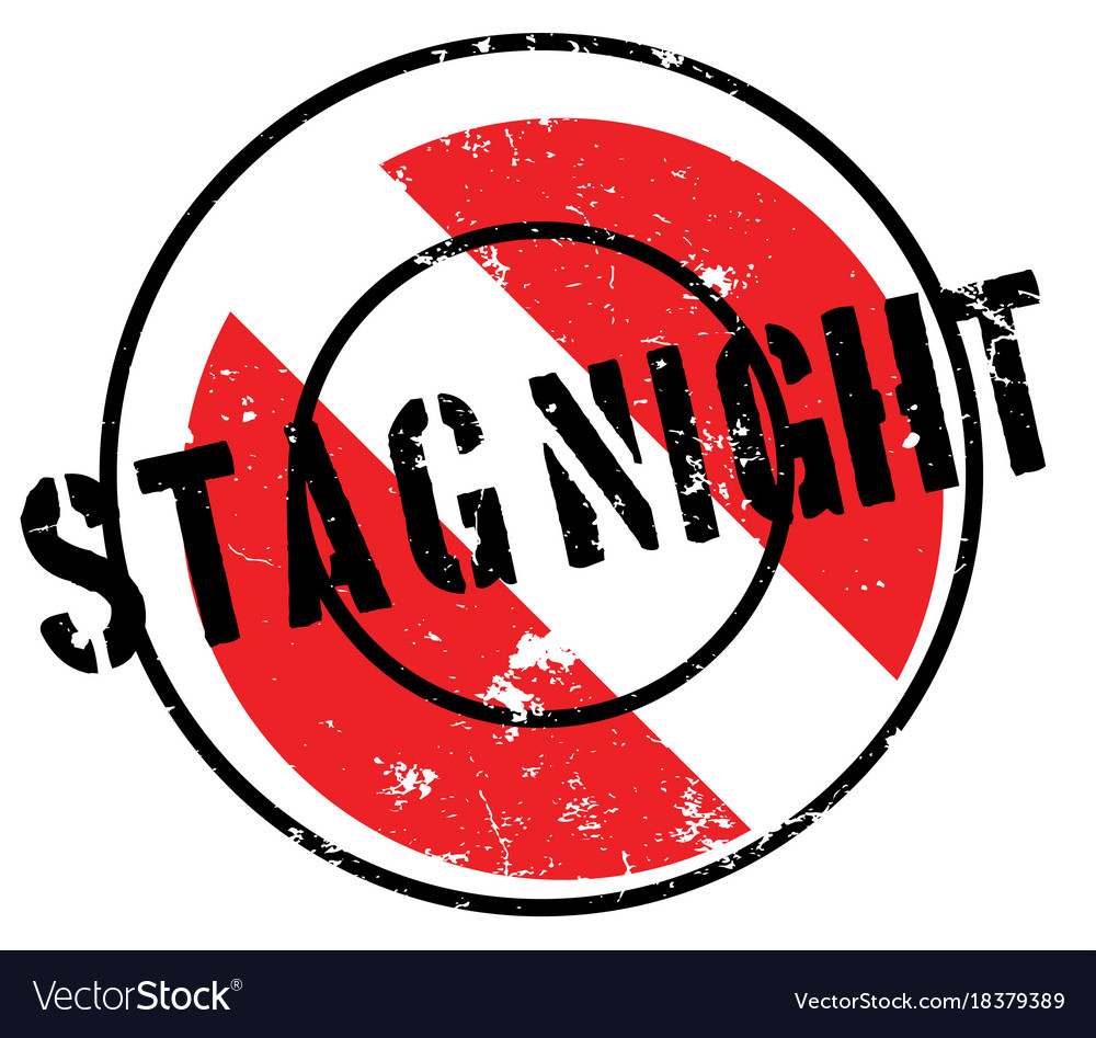 Stag Night Rubber Stamp Royalty Free Vector Image