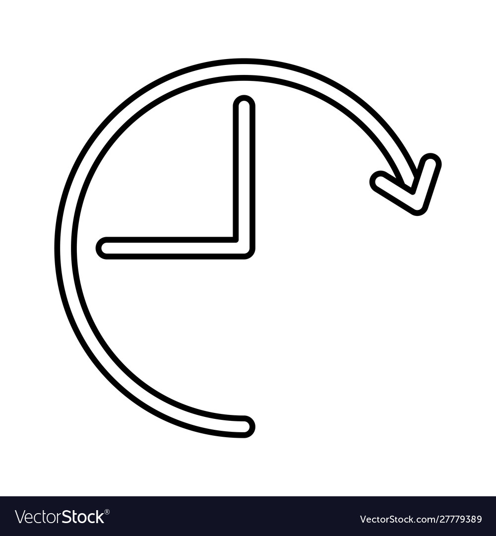 Time clock with arrow around