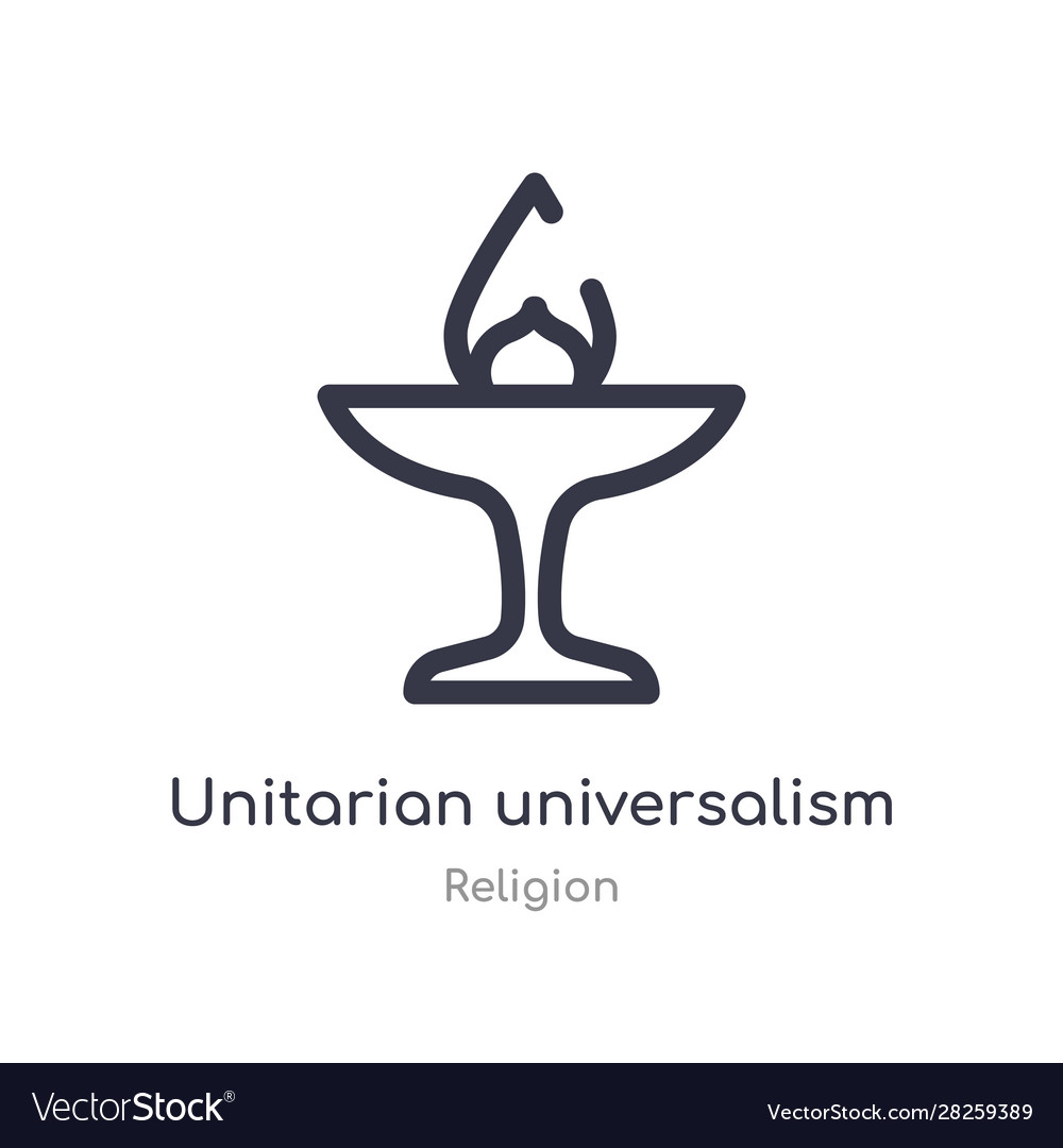 Unitarian universalism outline icon isolated line