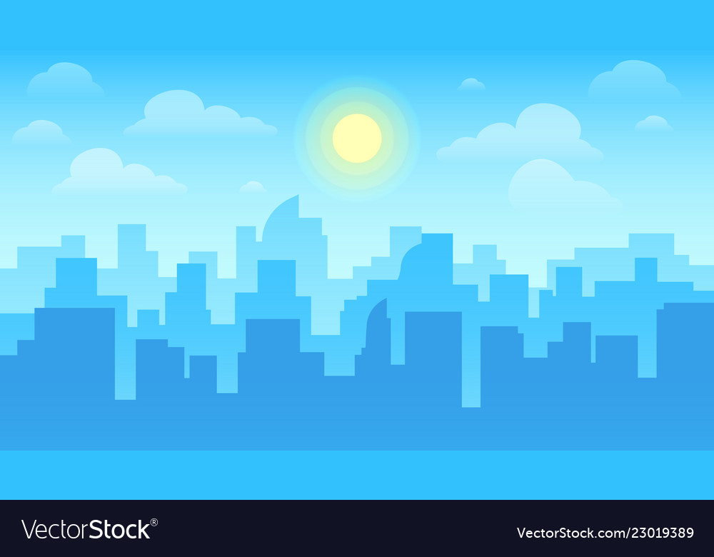 Urban cityscape city architecture skyscrapers Vector Image