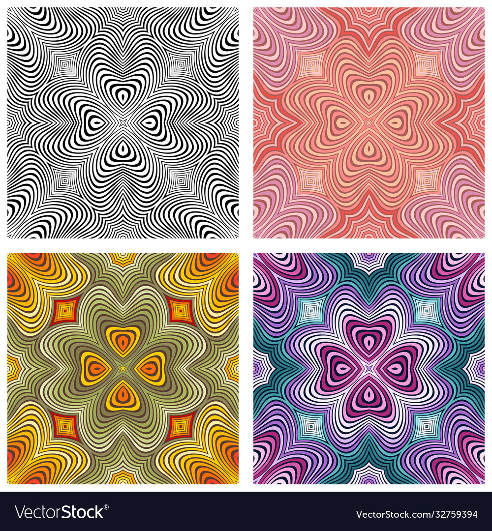 Abstract ornamental patterns set vector image Abstract ornamental patterns set