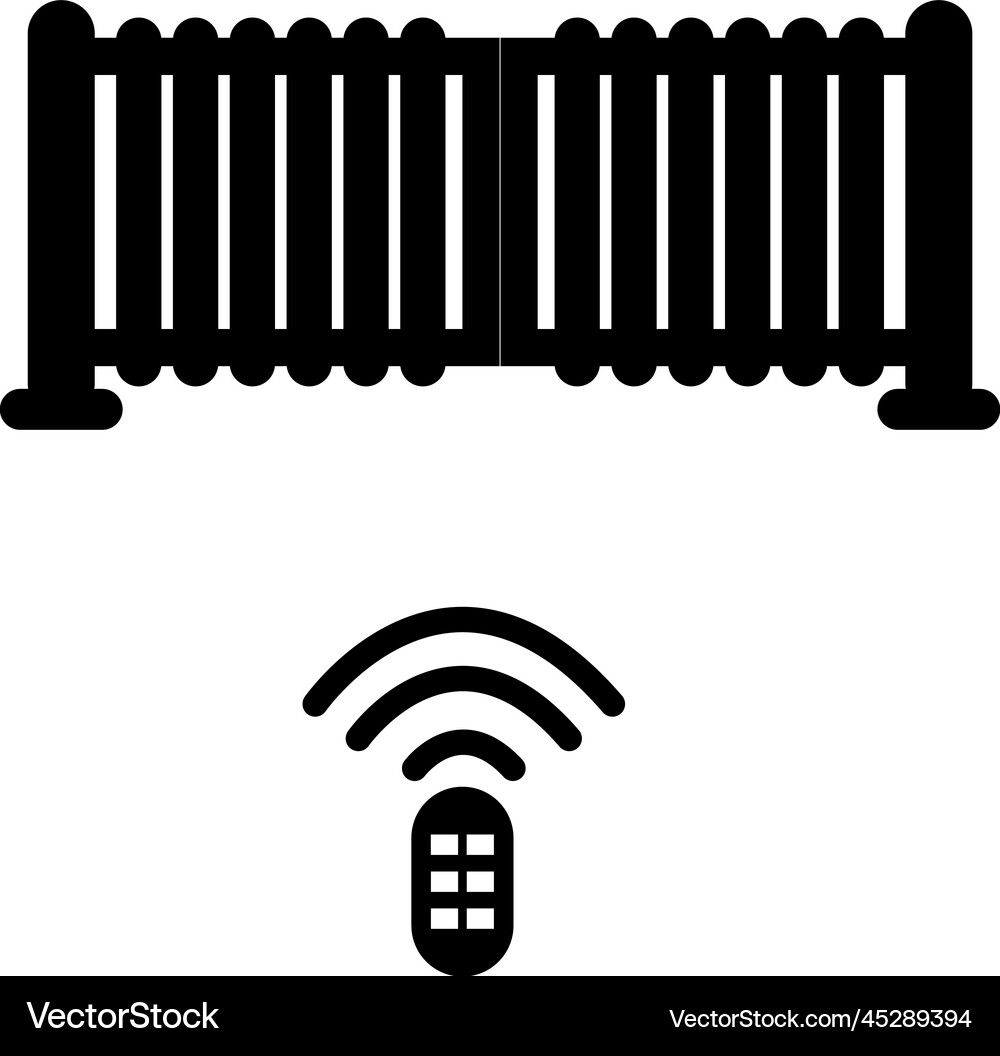 Automatic gate on white background Royalty Free Vector Image