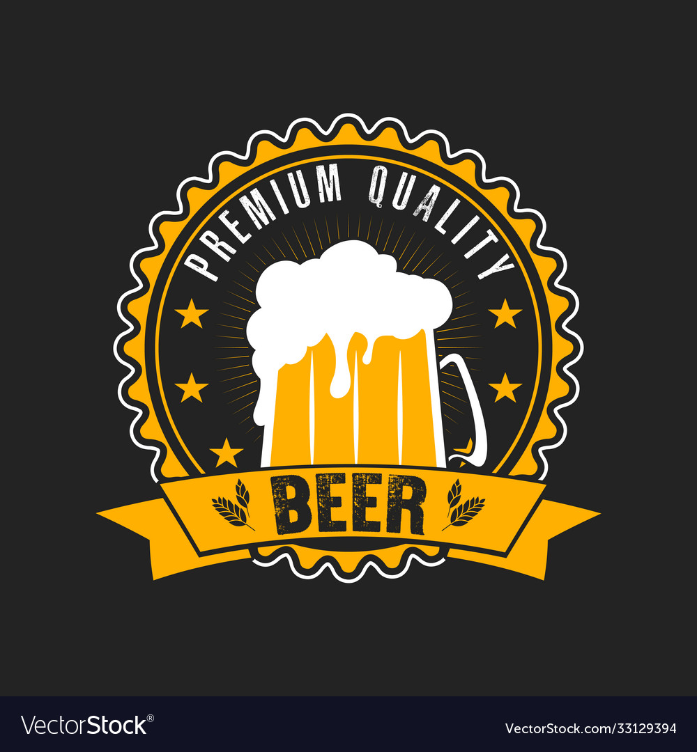 Beer logo design template Royalty Free Vector Image