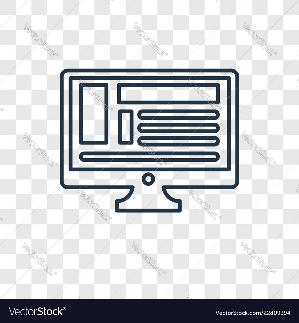 Blog concept linear icon isolated on transparent