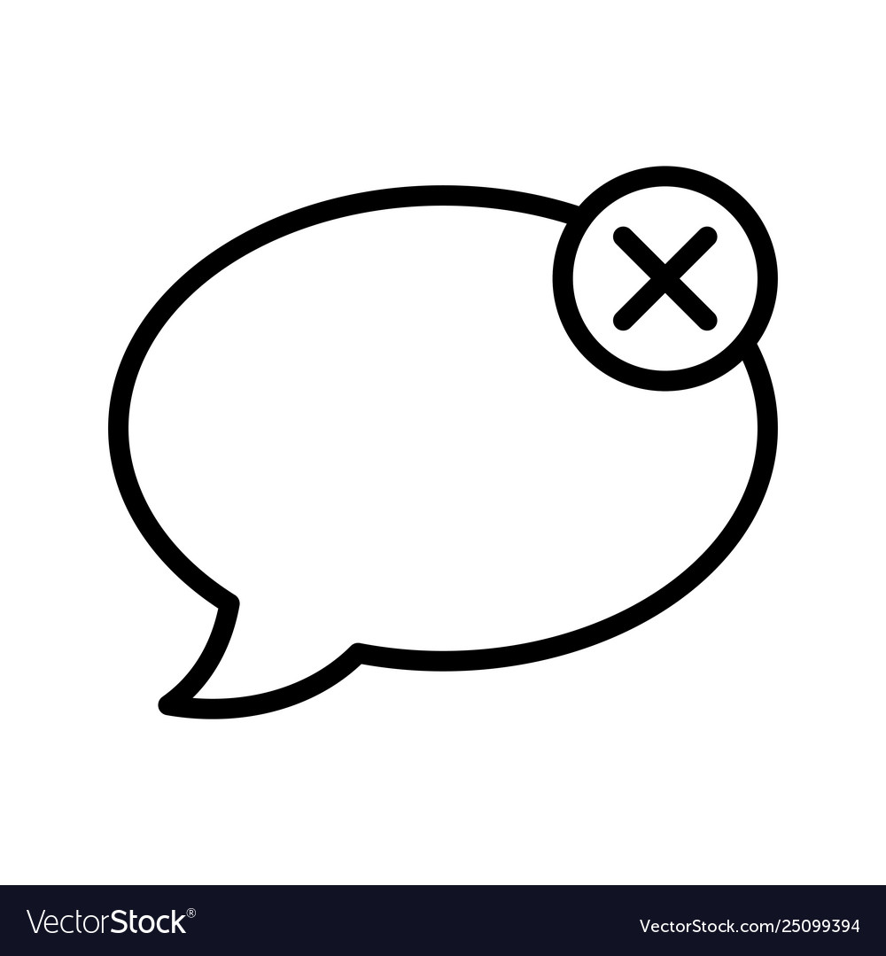 Cancel bubble vector image Cancel bubble