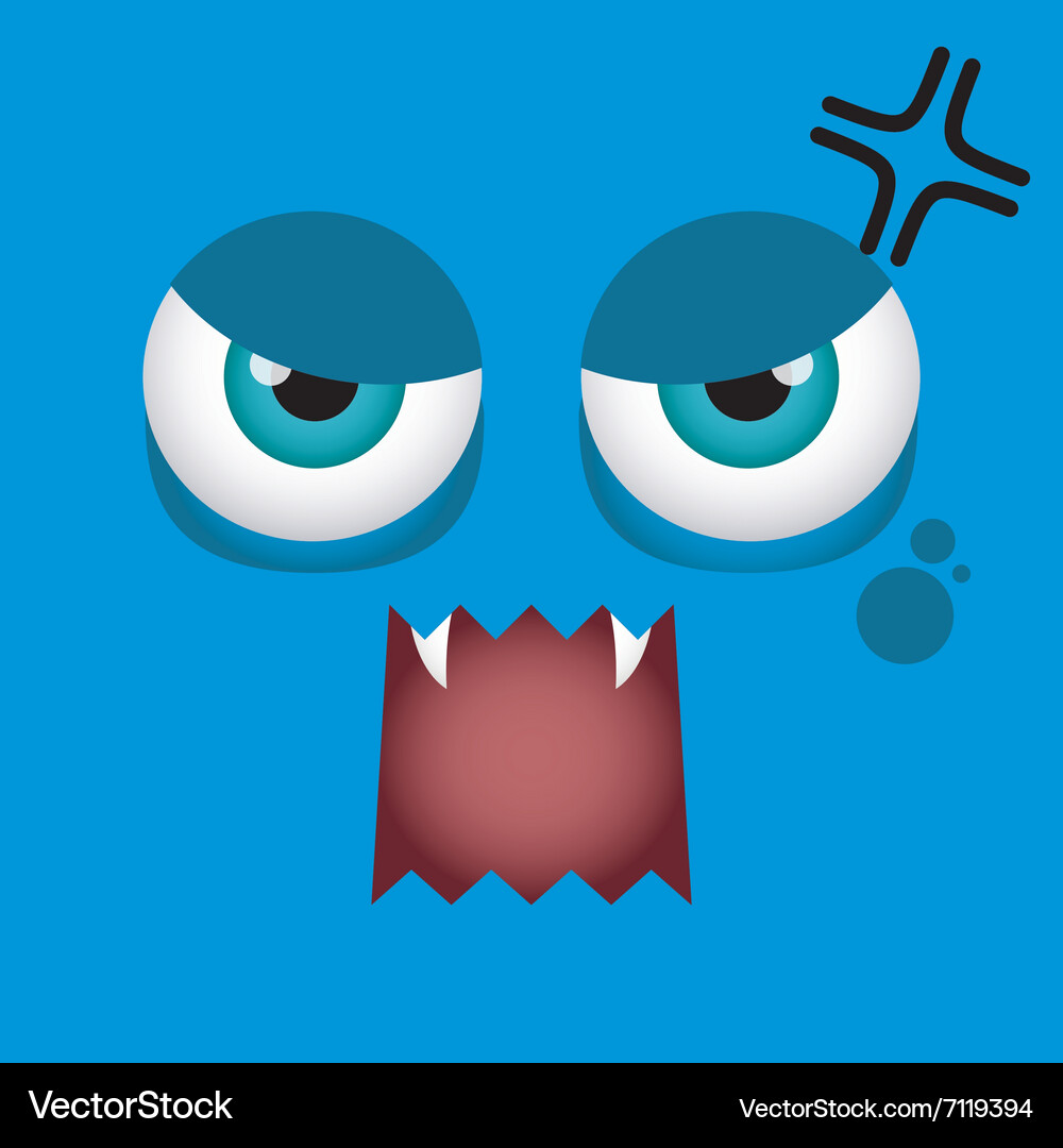 Cartoon expression face Royalty Free Vector Image