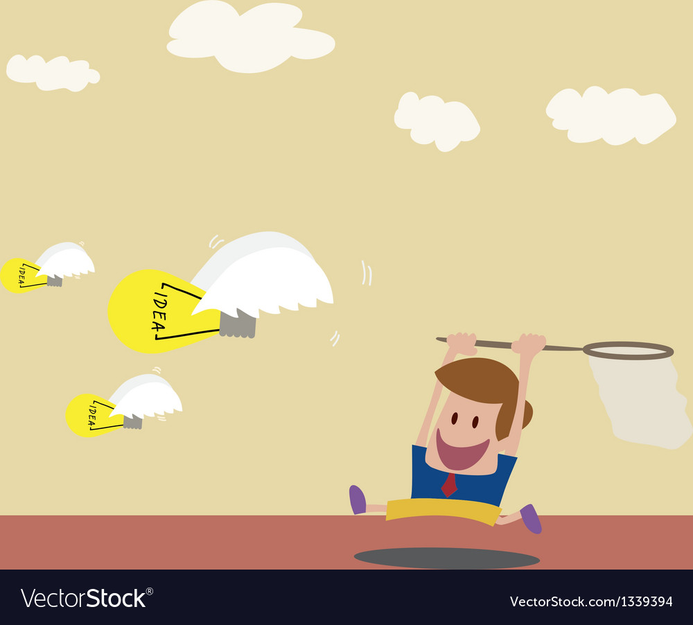 Chasing idea concept in retro color