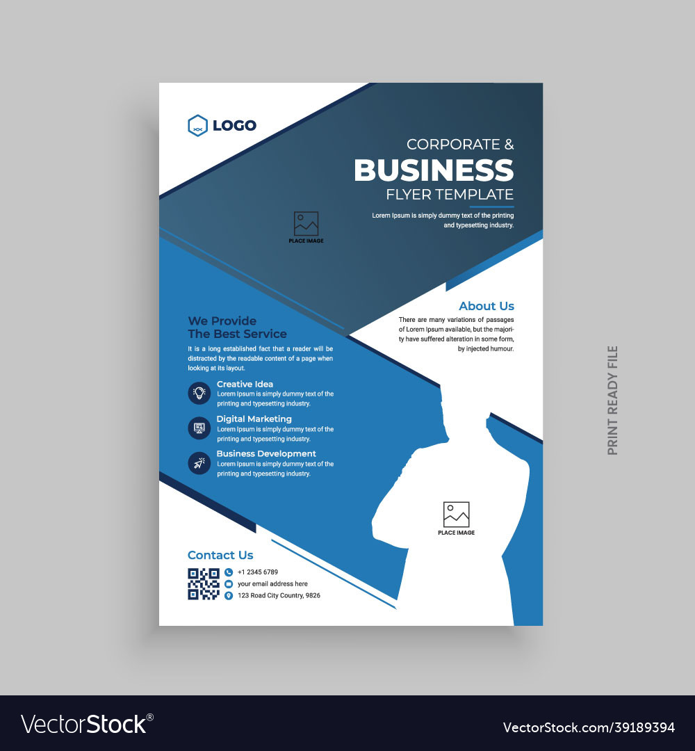 Creative corporate business flyer template Vector Image