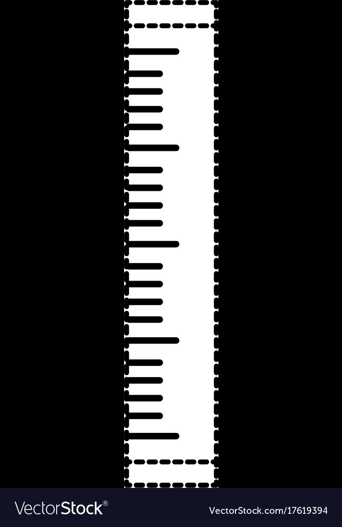 Dotted shape ruler school tool object design