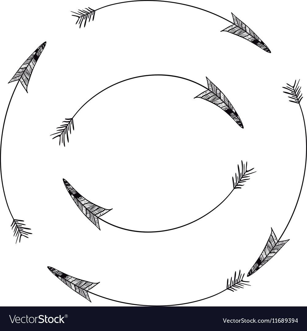 Isolated arrow of boho style design