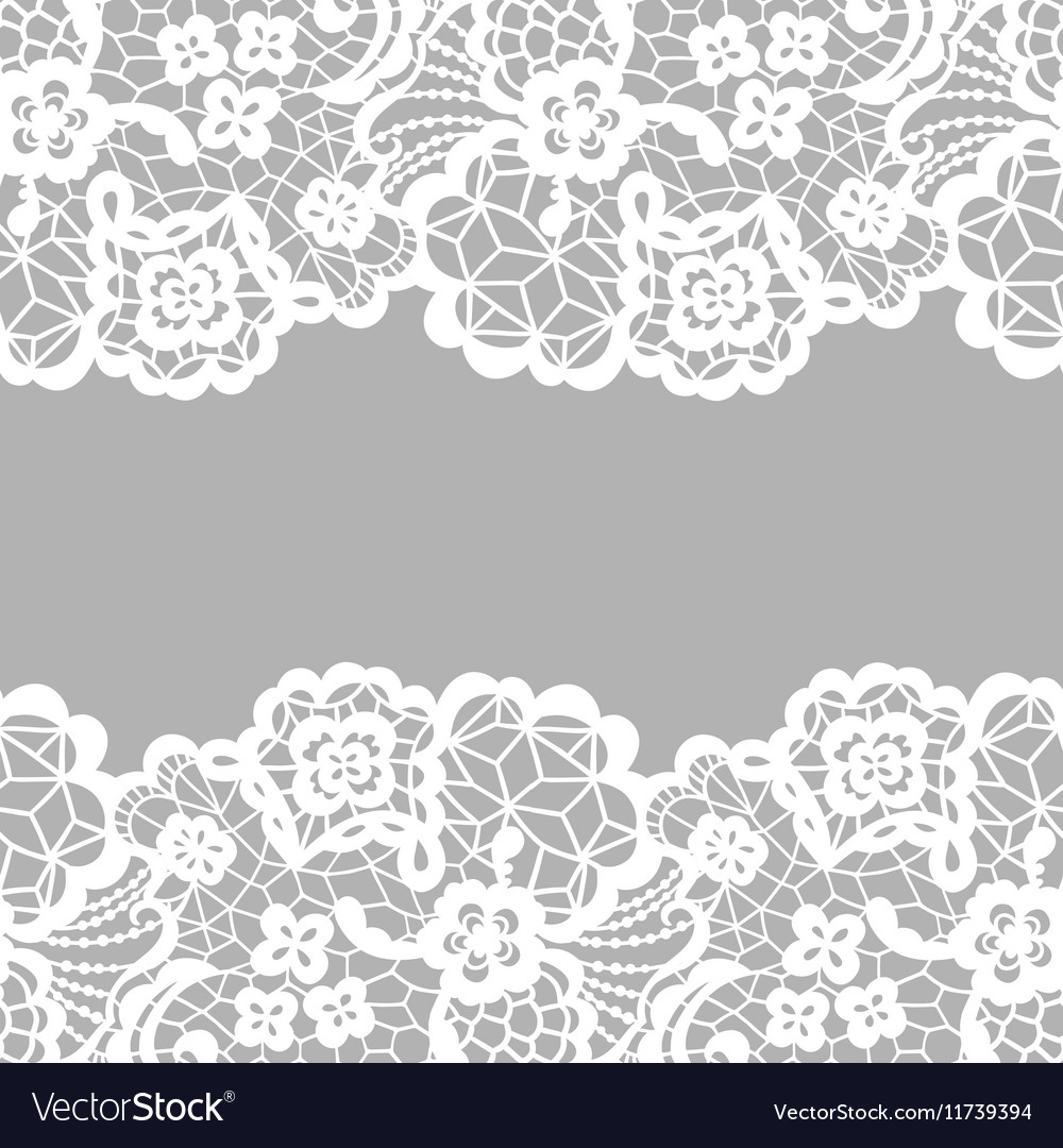 Lace border Invitation card Royalty Free Vector Image