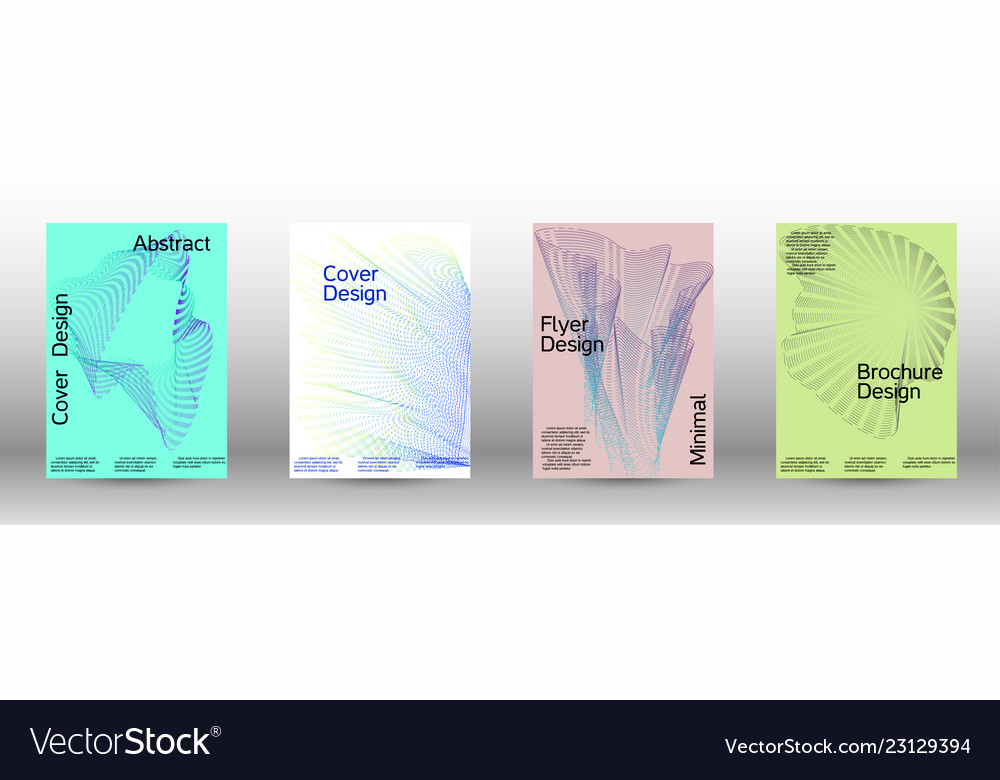 Minimal cover design with linear waves vector image Minimal cover design with linear waves